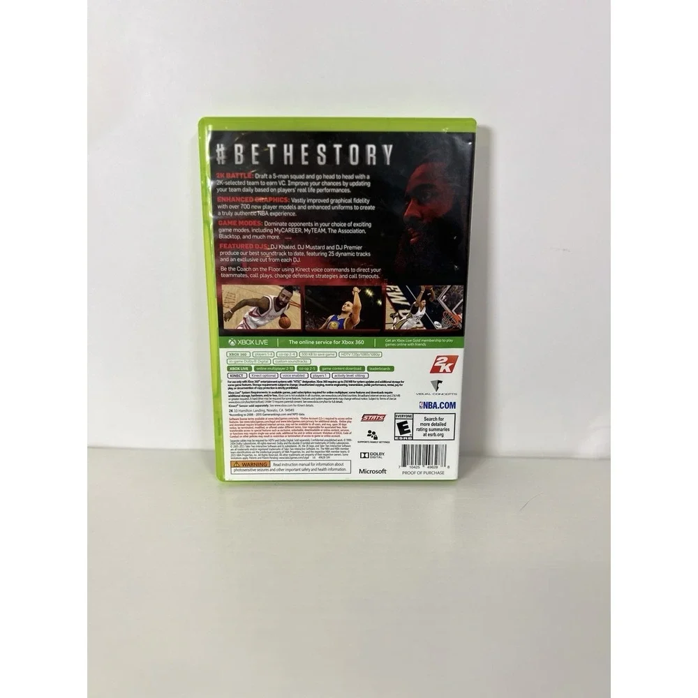 NBA 2K16 Xbox 360 Tested Disc‎ & Case – Pre-Owned Basketball Game